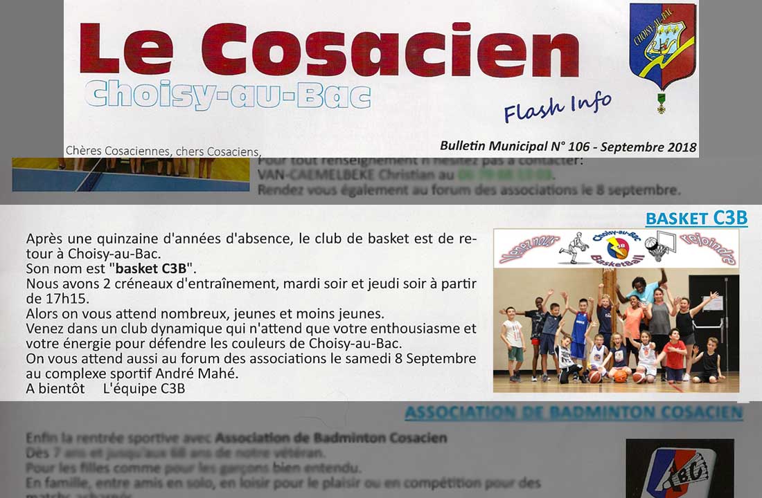 Journal Cosacien - Basket C3B